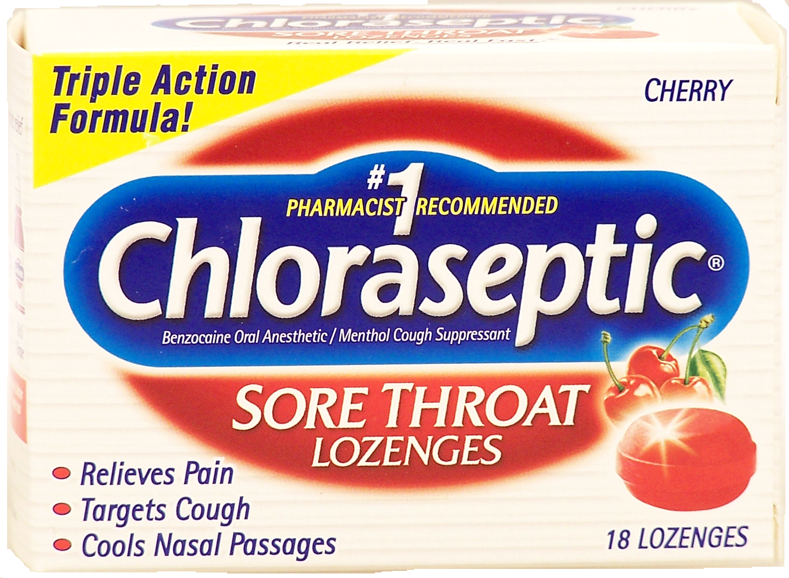 Chloraseptic  sore throat lozenges cherry flavored Full-Size Picture